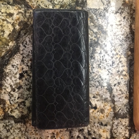 Love Cat black leather embossed heart wallet - Picture 1 of 4